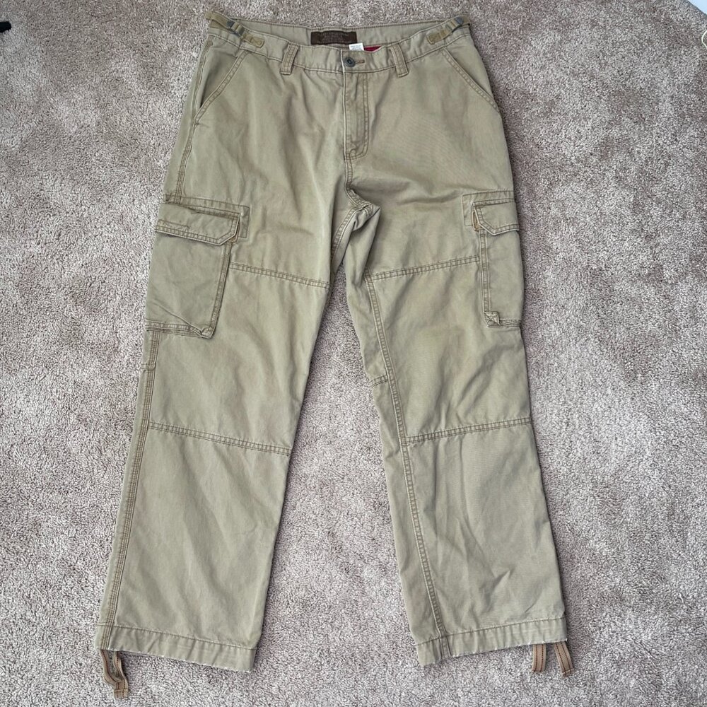 Old Navy Surplus Co. Pants Mens 34x30 Khaki Cargo Double Knee Hiking Vintage